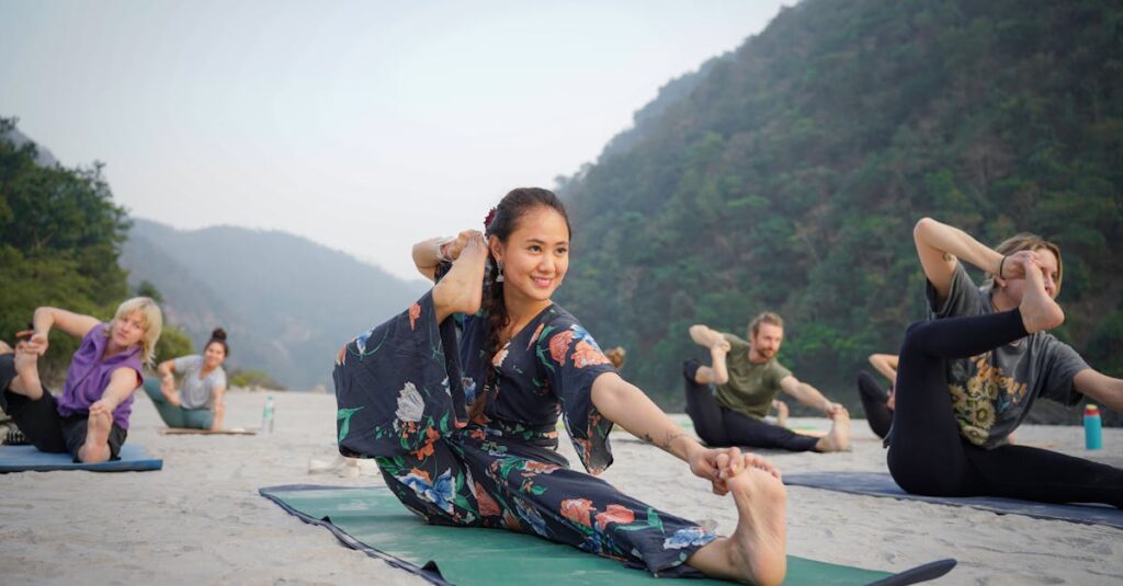 découvrez l'harmonie entre le corps et l'esprit avec notre pratique de nature yoga. plongez dans un environnement apaisant, où la sérénité des paysages naturels renforce votre bien-être. reconnectez-vous avec vous-même à travers des postures et des techniques de respiration en plein air.
